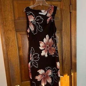 Dress barn brown floral dress